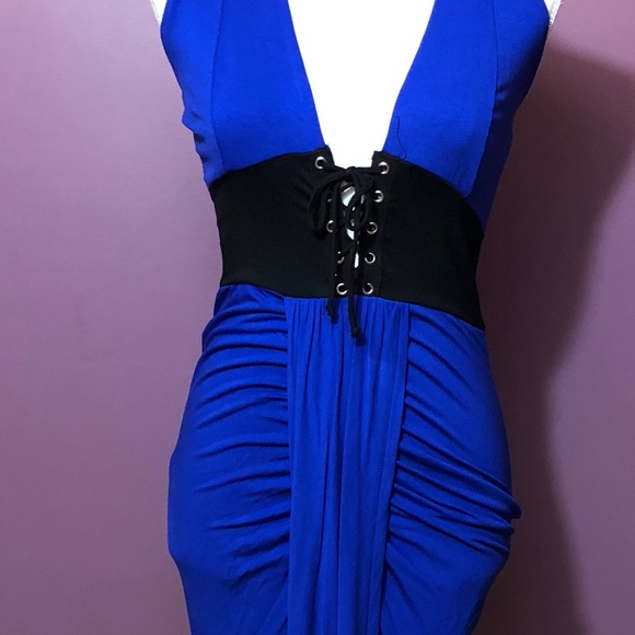 Royal Blue Corset Dress - Picture 5 of 6